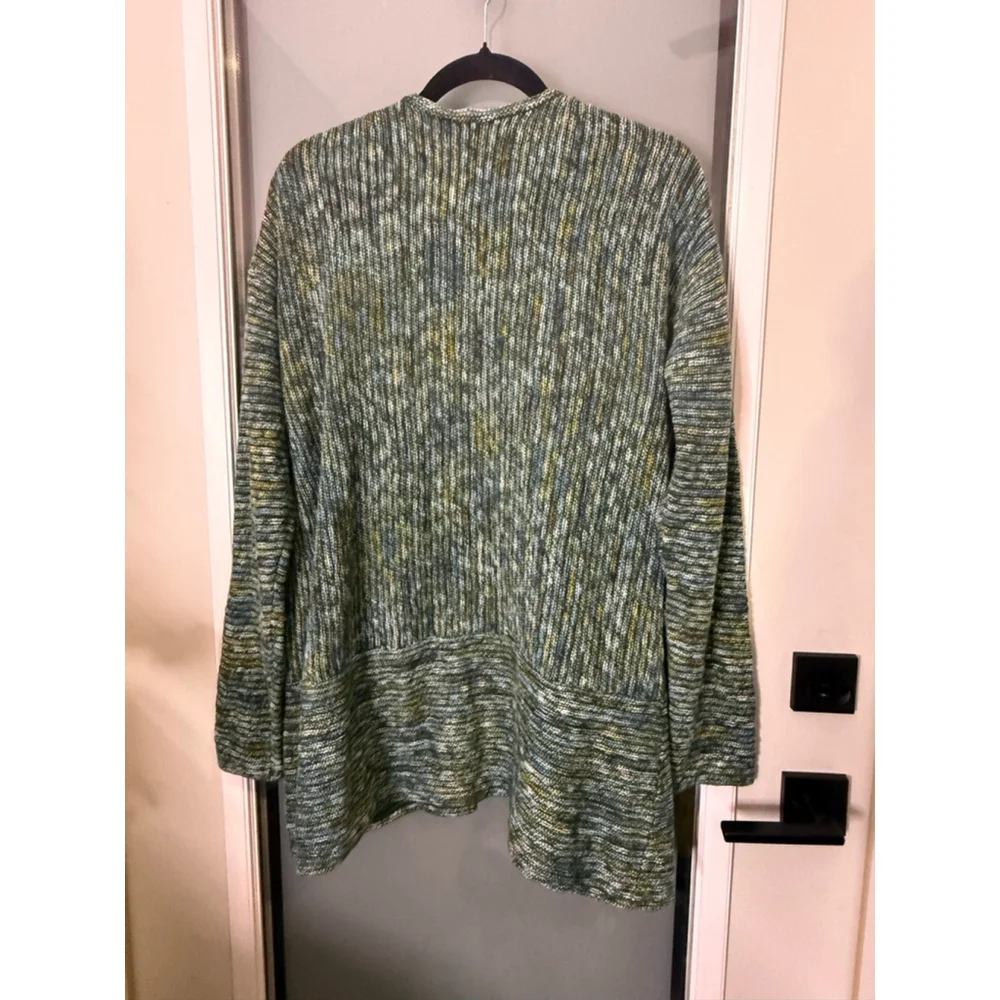J.Jill Textured Open-Front Cardigan – Multi Green/Blue/Yellow – Size M - Picture 5 of 7